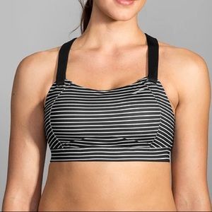 Brooks Juno Striped Athletic Bra 38C